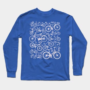 Bicycles Illustration // Bike Lover Cycling Enthusiast Long Sleeve T-Shirt